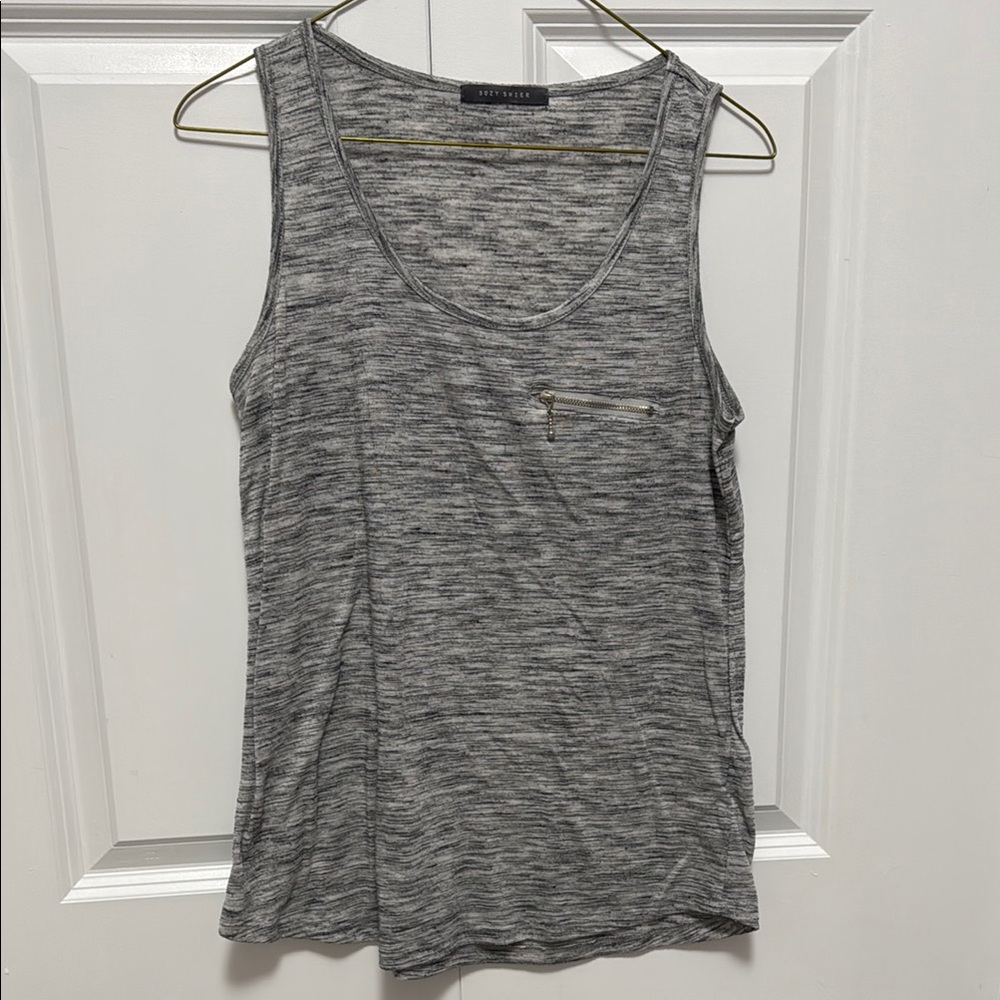Gray Tank with Zipper